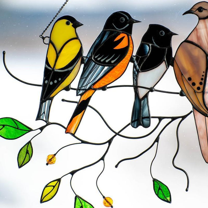 Fugler Flekket Glassvindu Henge 🐦 | Luvikno