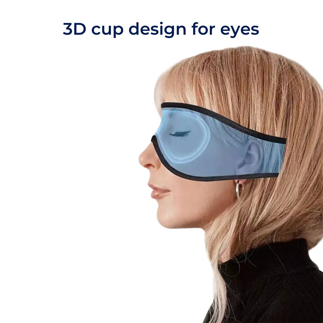 DreamSounds Bluetooth Søvnmaske med innebygde hodetelefoner | for reise - meditasjon - lyse blokkering komfort Luvikno