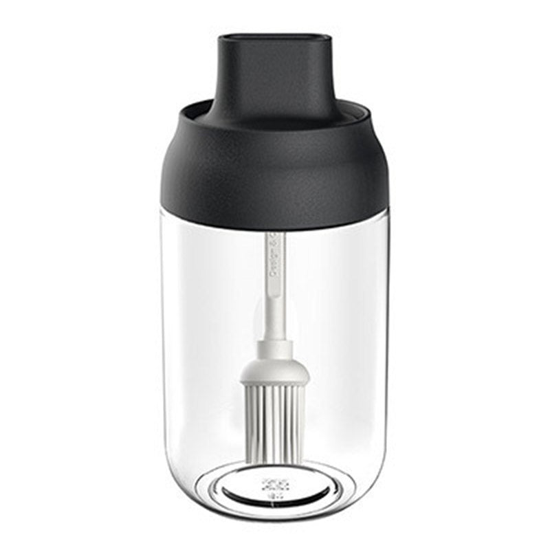 Glass condimentskrukke med skje | Luvikno