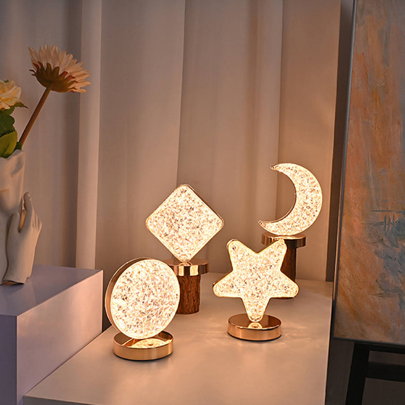 Star Moon Metal Table Lamp | Luvikno