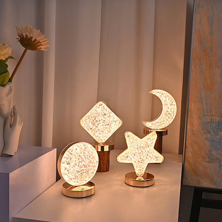 Star Moon Metal Table Lamp | Luvikno