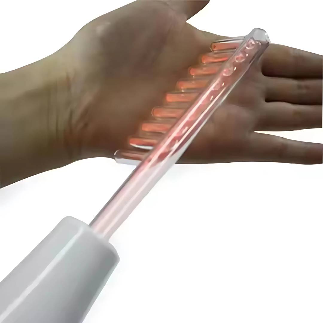 GlowVive Høyfrekvent D'arsonval Beauty Device | for Akne - Anti-Aging - Hudoppstramming - Hårvekst - Hodebunnspleie Luvikno