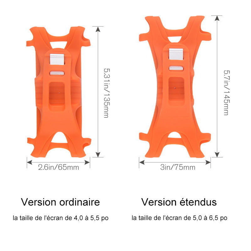 Universell silikone telefonholder for cyklen, skridsikker, justerbar | Luvikno