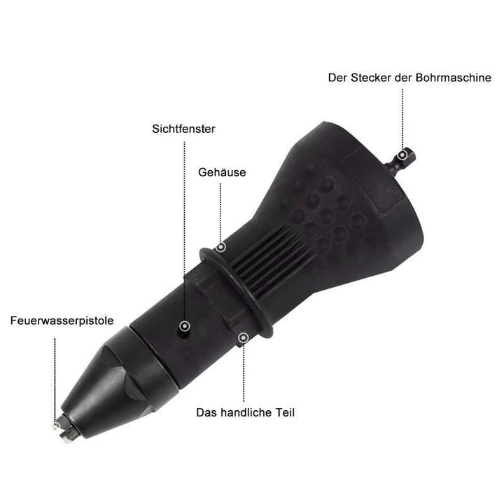 Fjernbar nittpistol boradapter | Luvikno