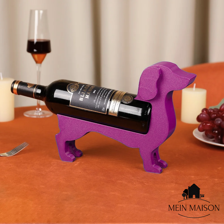Luvikno | Vinflaskeholder Dachsund CorkHound | Original Design | Solid & Dekorativ | For 375–500 ml