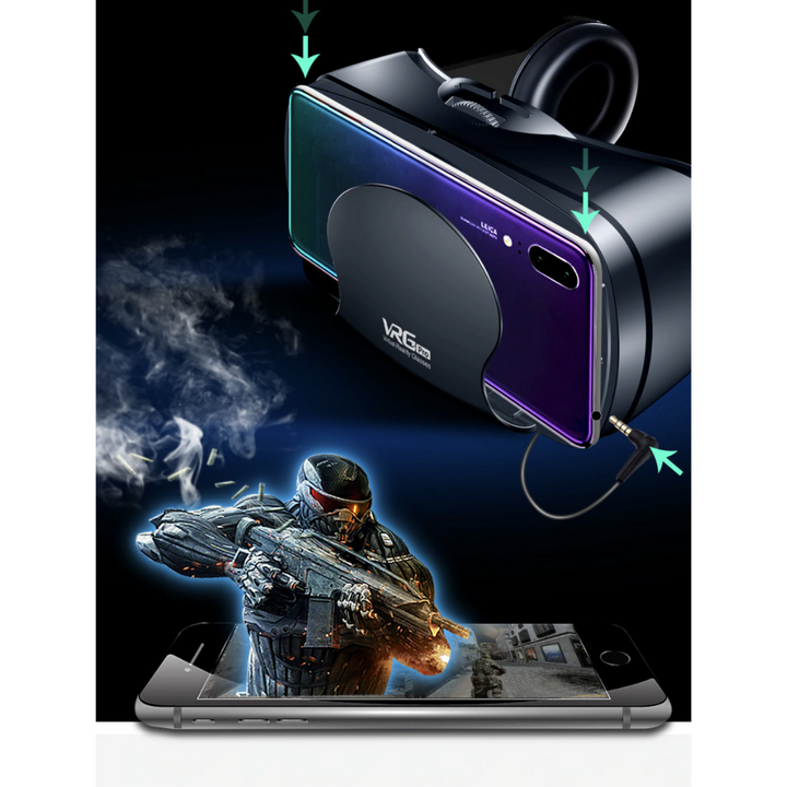 ImmersionX VR-briller - intelligente VR-briller med integrerte hodetelefoner Luvikno