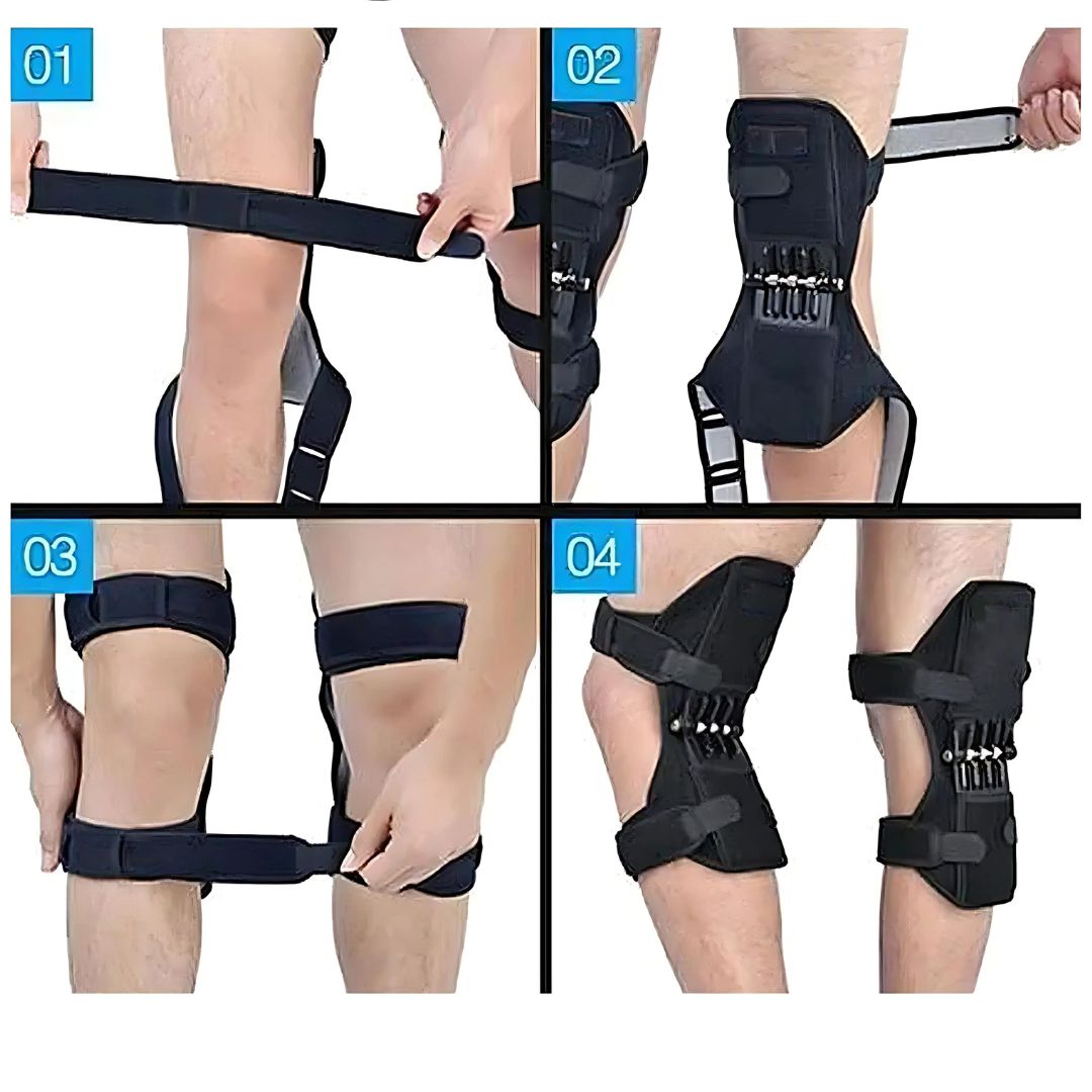 KneeGuard Pro | Sett av 2 hengslet kneleddsstabilisatorer for smertelindring | Justerbar støtte for kneskader - leddgikt - postoperativ rehabilitering Luvikno