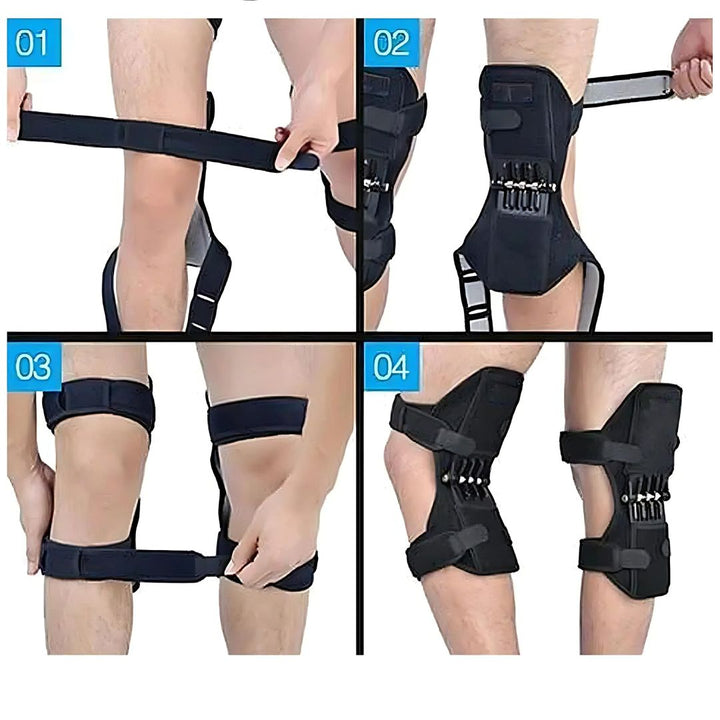 KneeGuard Pro | Sett av 2 hengslet kneleddsstabilisatorer for smertelindring | Justerbar støtte for kneskader - leddgikt - postoperativ rehabilitering Luvikno