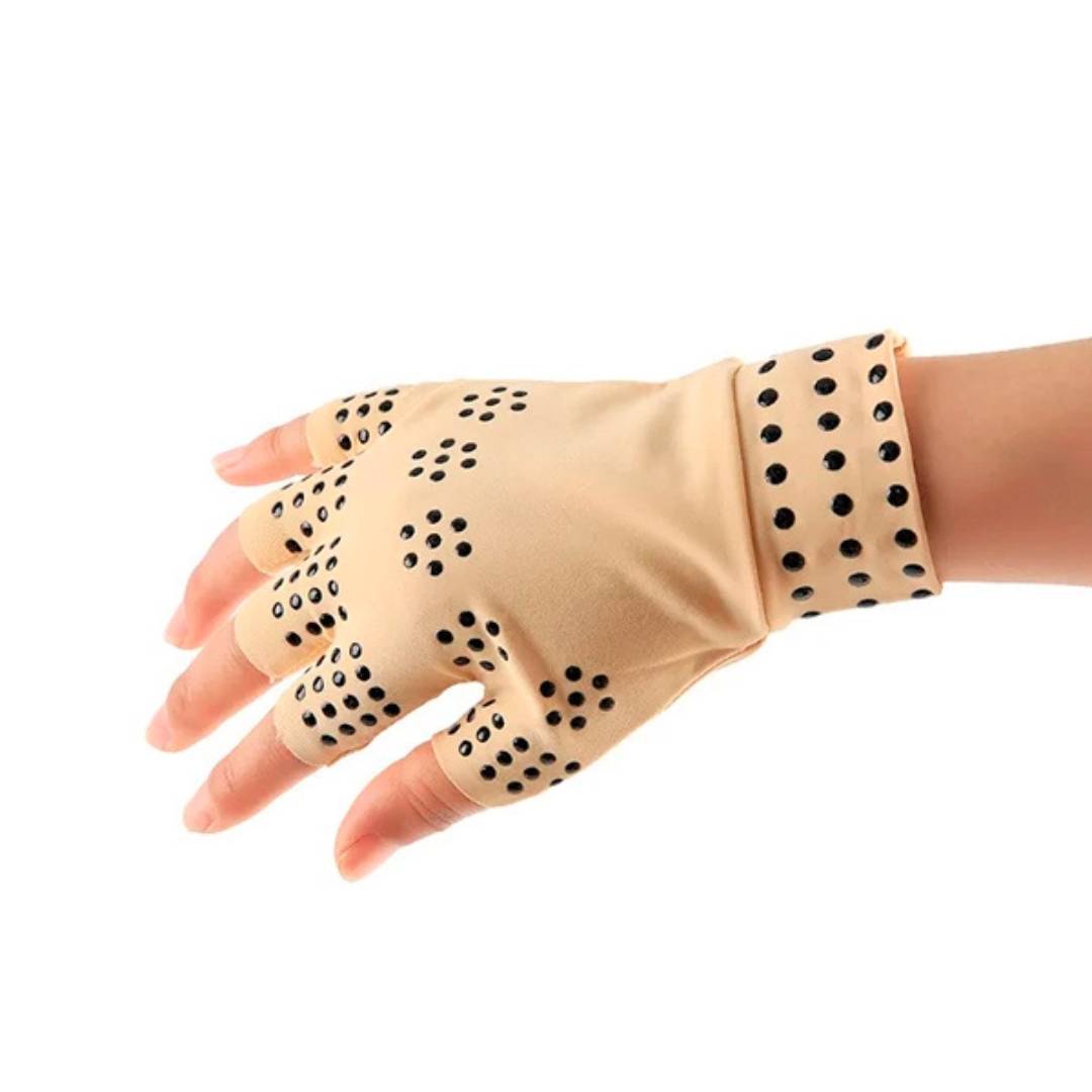 ThermaFlex Fingerless Artritts Hansker | Magnetiske Kompresjons Hansker for Artritts Smerter Lindring - Forbedret Sirkulasjon - Redusert Hevelse Luvikno