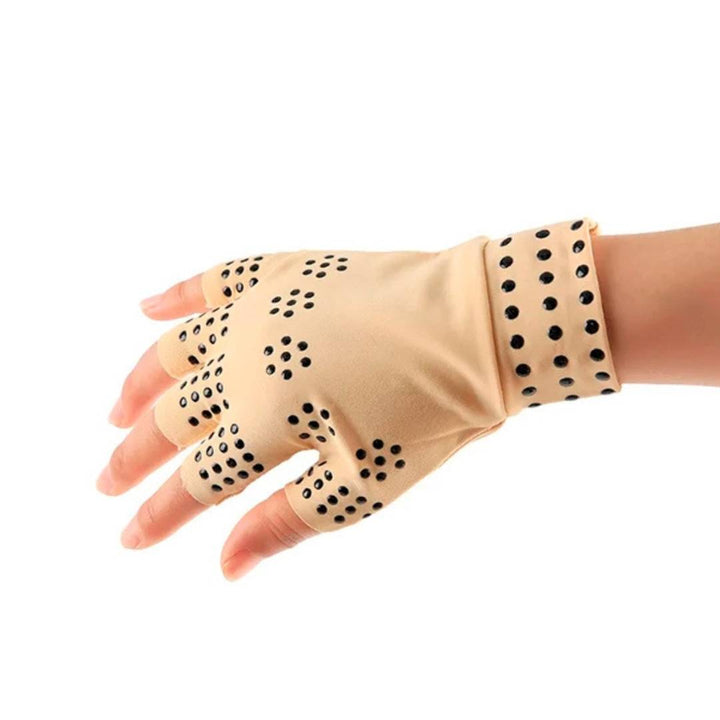 ThermaFlex Fingerless Artritts Hansker | Magnetiske Kompresjons Hansker for Artritts Smerter Lindring - Forbedret Sirkulasjon - Redusert Hevelse Luvikno