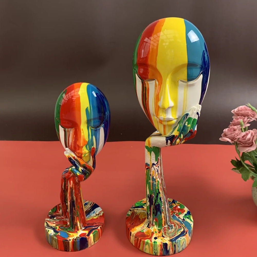 Abstrakt Ansiktskunst Skulptur | Luvikno
