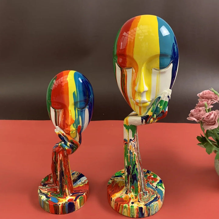 Abstrakt Ansiktskunst Skulptur | Luvikno