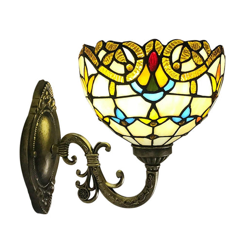 Retro lampeskjerm laget av farget glass | Luvikno