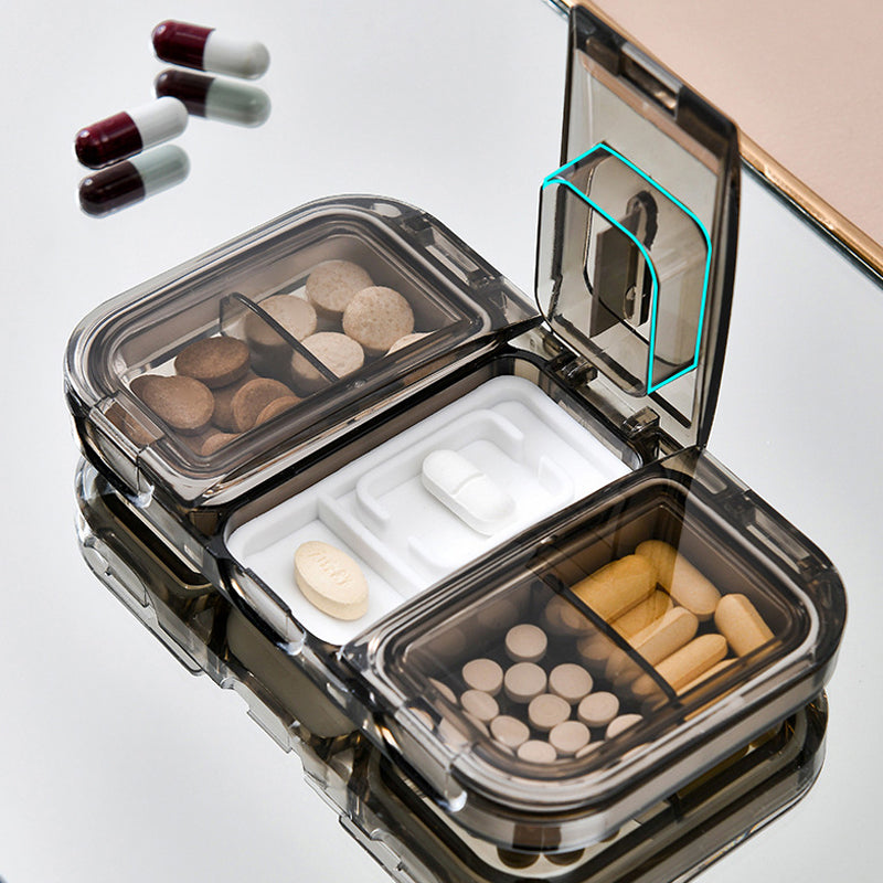 Rektangulær Pill Case Organizer Beholder | Luvikno