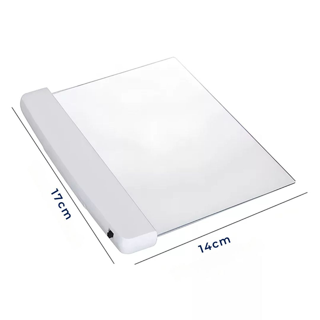 PageGlow | Flat LED Boklys – Blendingfritt Fullside Belysning – Slank Bærbar Design – Øyevennlig for Reisende & Sengetidslesere Luvikno