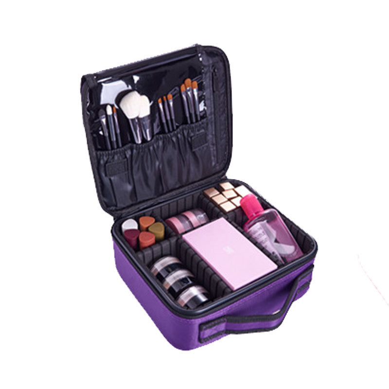 Makeup kosmetikk oppbevaringsboks med justerbar rom | Luvikno