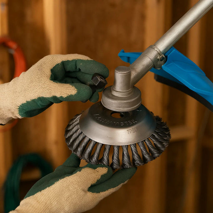 GrassCut TurboHead – Universal 6-Blade Ugressbørste for Kantklippere | Luvikno