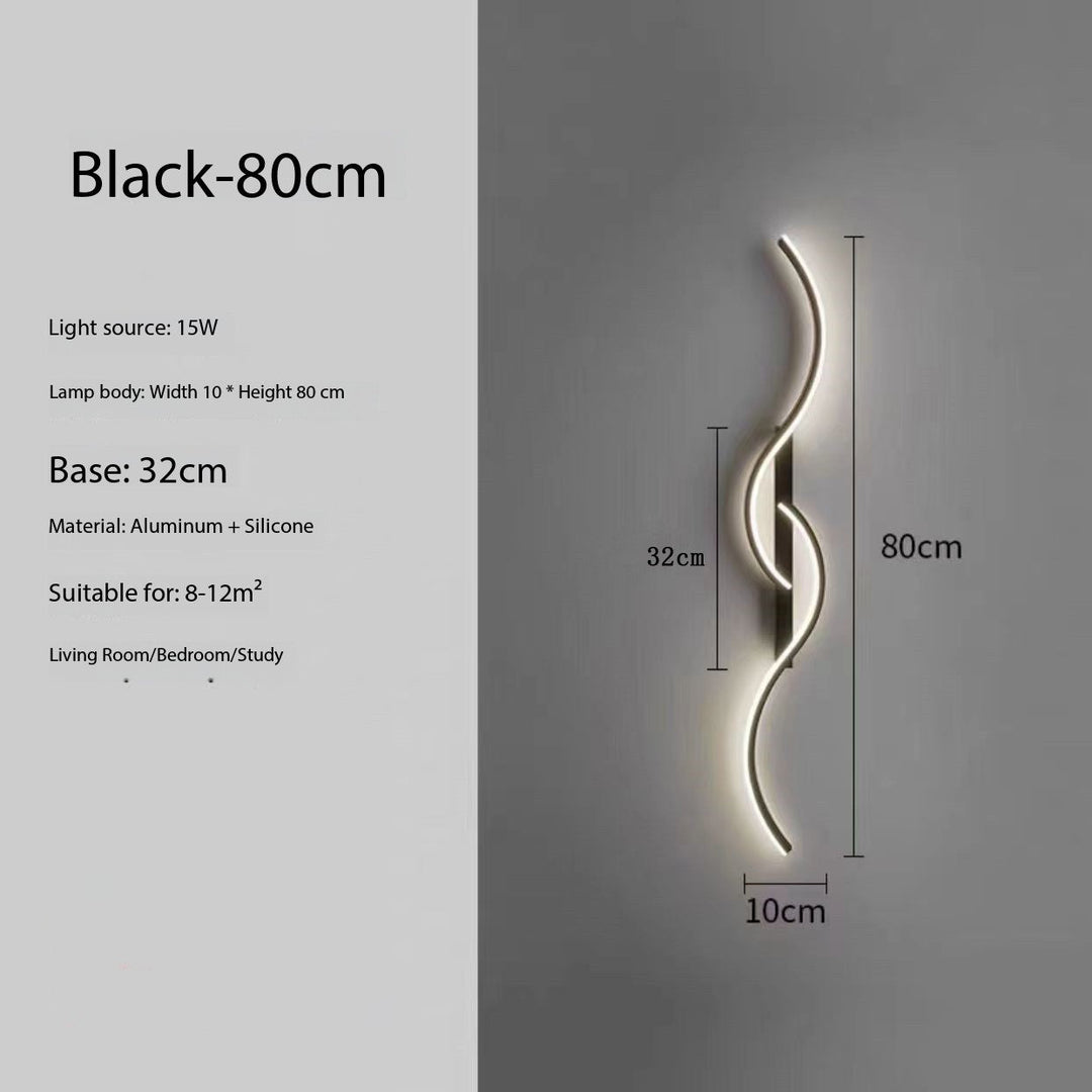 Minimalist Luxury LED Vegglampe - Flere Størrelser, Farger og Dimmealternativer Luvikno