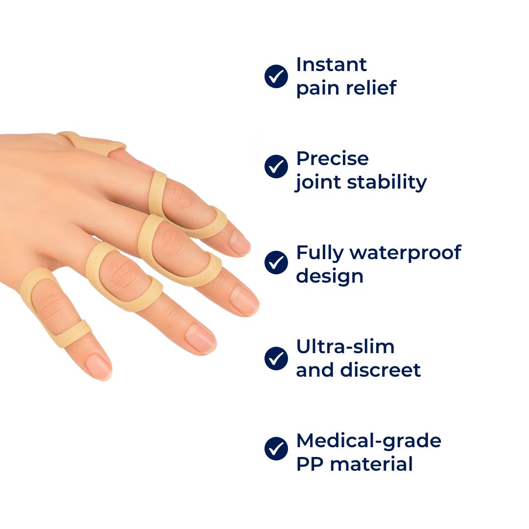 8 Ring Splint – Smertelindring Stabilitet – Vanntett Plast – Daglig Bruk for Fingerbelastning Luvikno
