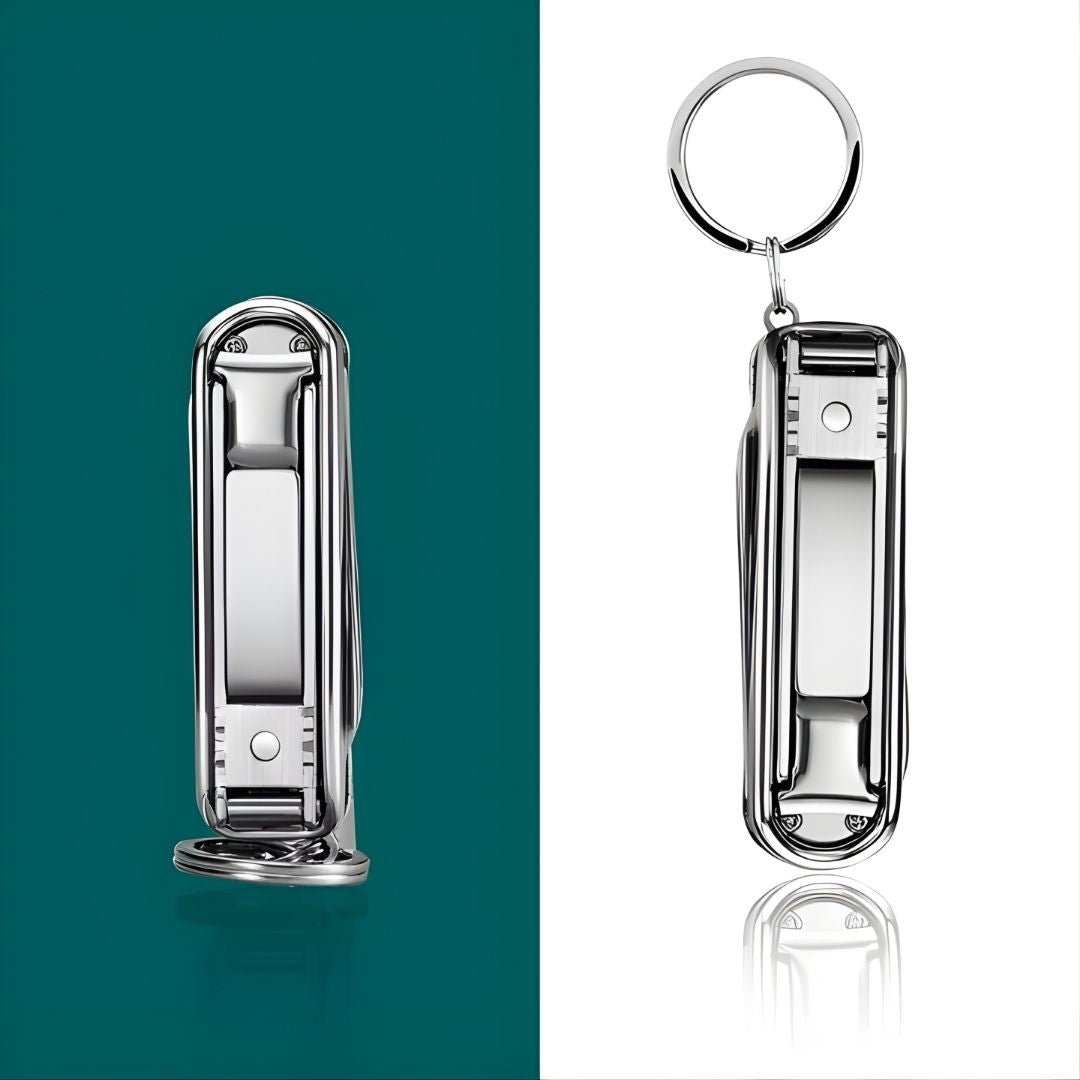 Funksjon Nail Clipper Tool – 6-i-1 Grooming Gadget – Premium Rustfritt Stål – Kompakt Reisebærer for Travle Profesjonelle Luvikno