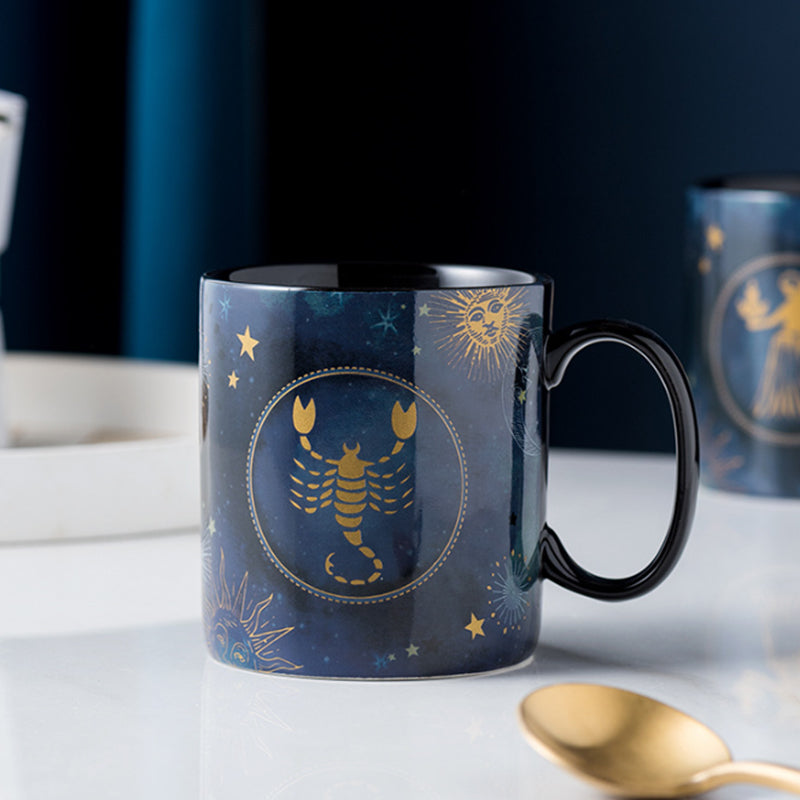 12 Konstellasjoner Krus Kobalt Blå Keramikk Kaffe Krus | Luvikno