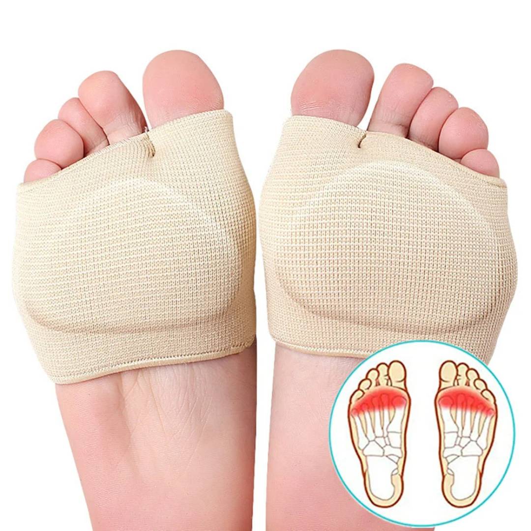 CushionFlex Fremre fotbeskyttelse | Silikon Gelpute - Absorberer støt på foten - Smertelindring - for Metatarsalgia - Daglig komfort Luvikno