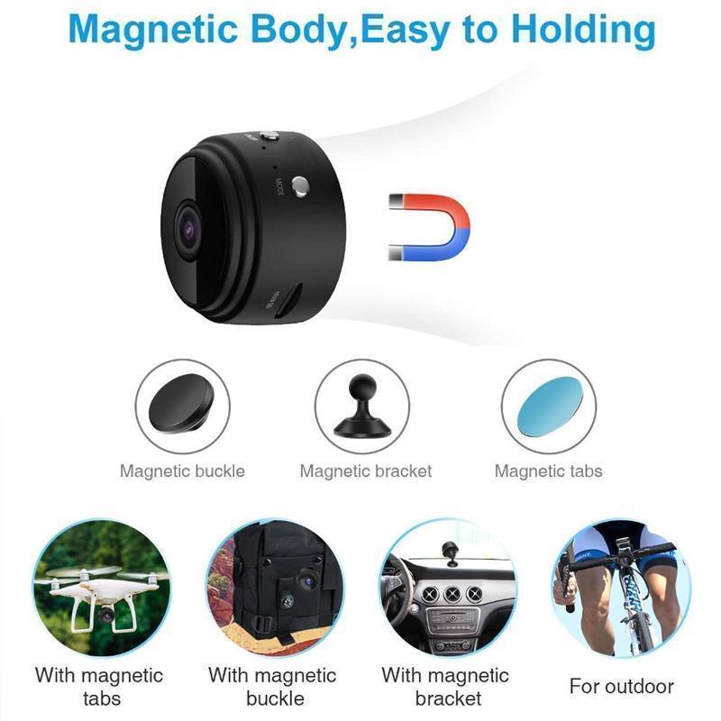 1080p Magnetisk WiFi Mini-Kamera RV Trailer Bakgård Kamera Luvikno