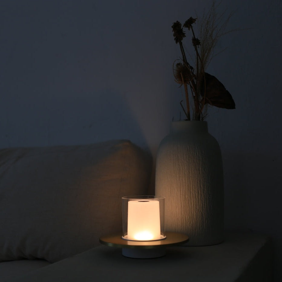 Glass Candle Table Lamp | Luvikno