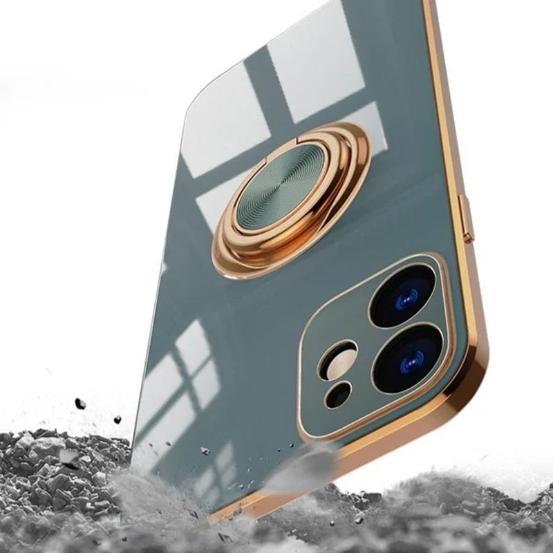 Plateret iPhone-deksel med ring | Luvikno
