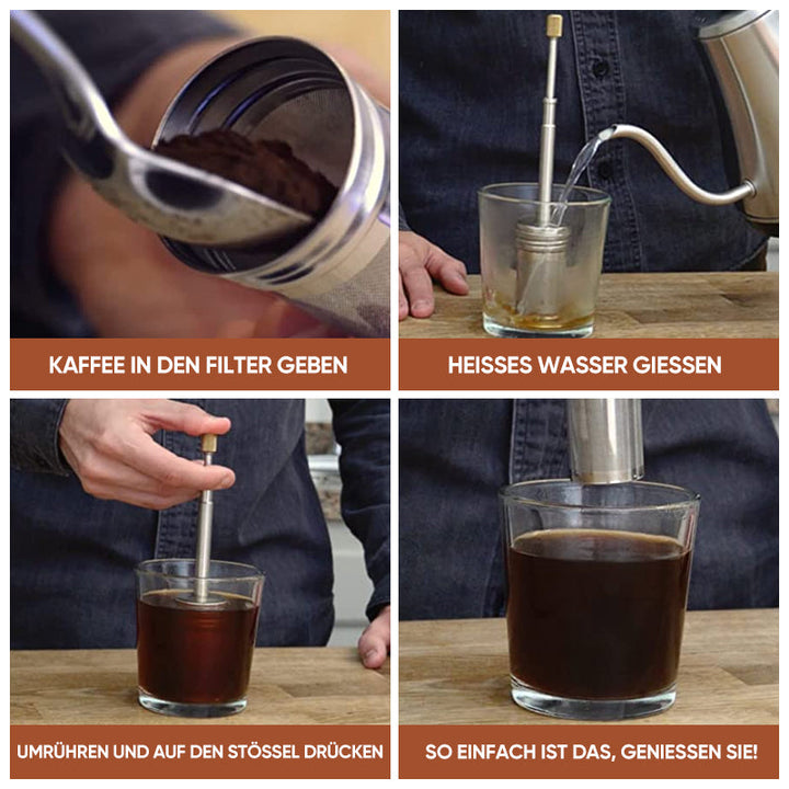 Luvikno | Manuell kaffefilter laget av rustfritt stål