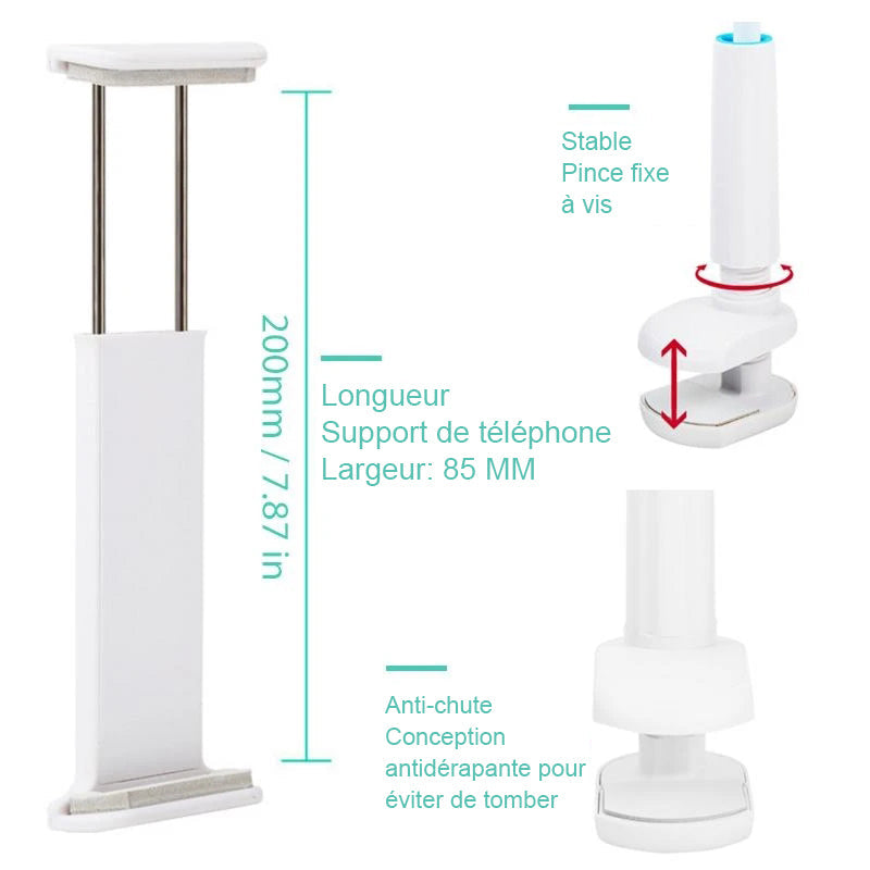 Universell avtakbar holder for telefon og nettbrett med lang stang | Luvikno