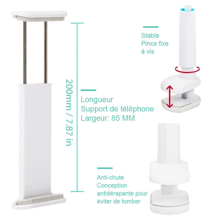 Universell avtakbar holder for telefon og nettbrett med lang stang | Luvikno