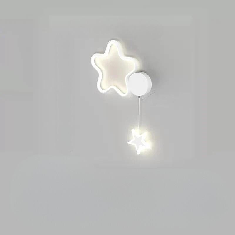 LumiDroom - Magisk Vegglampe med Stjerner og Måne Luvikno