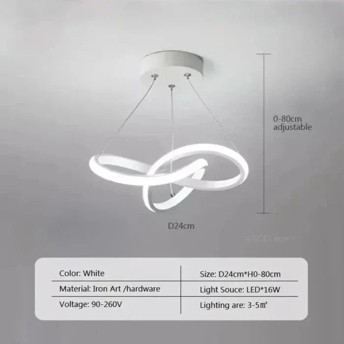 Moderne LED Taklampe - WaveGlow | Luvikno