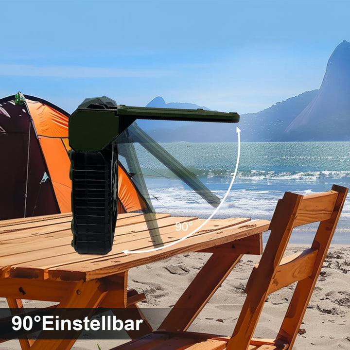 Bærbar solcelle campingvifte LED-lampe | Luvikno