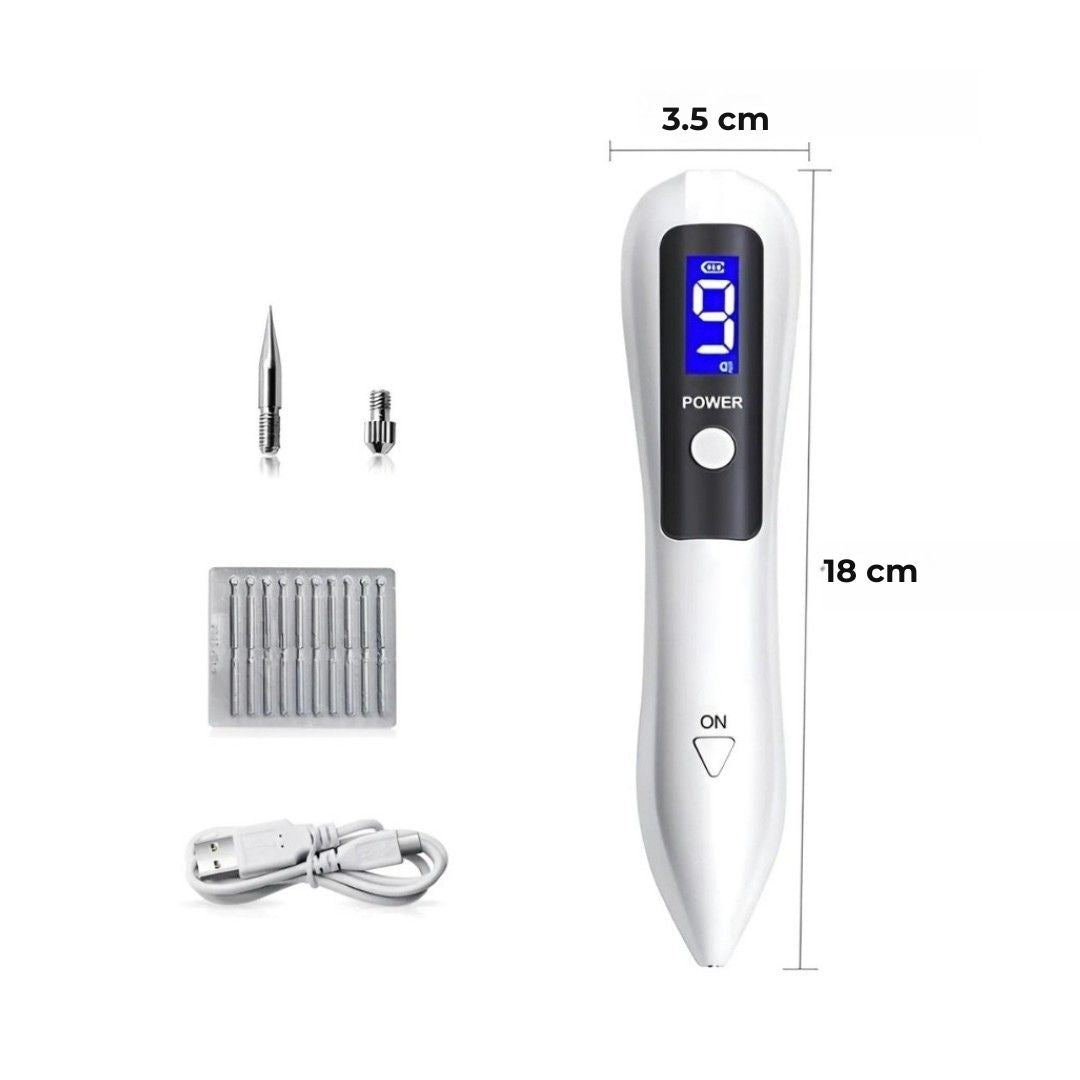 DermaGlow | Mole Removal Pen – Ikke-invasiv plasma – Trådløs & oppladbar – Hjemmebehandling for hudflikker & fregner Luvikno