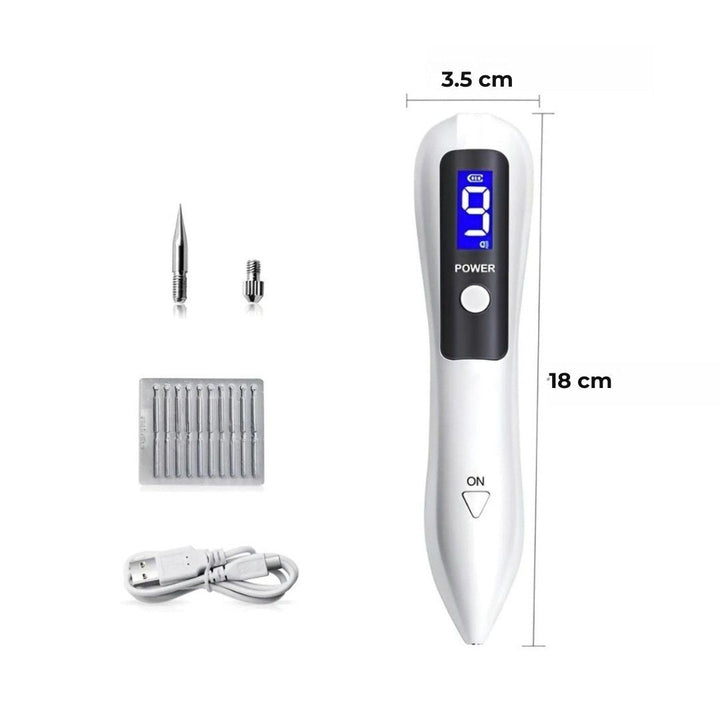 DermaGlow | Mole Removal Pen – Ikke-invasiv plasma – Trådløs & oppladbar – Hjemmebehandling for hudflikker & fregner Luvikno