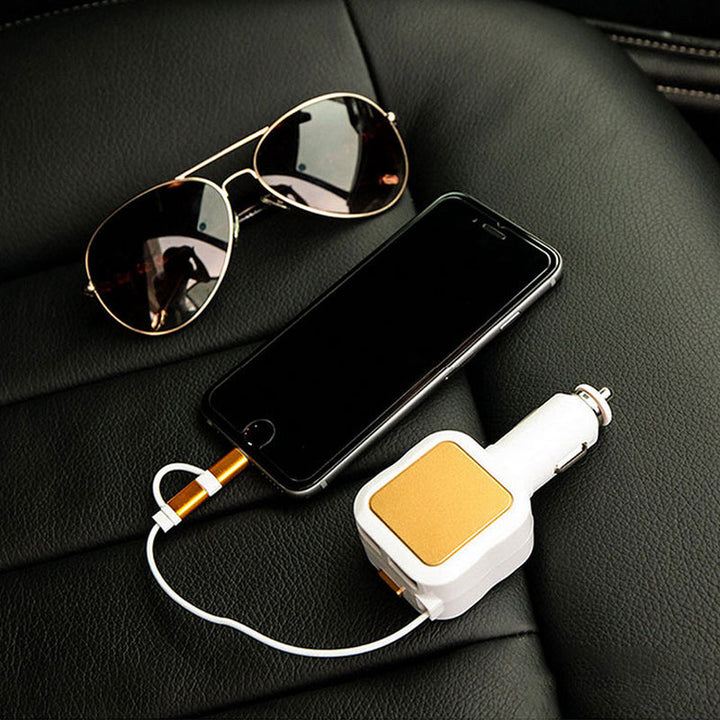 Ciaovie biladapter Multi med uttrekkbar ladekabel | luvikno
