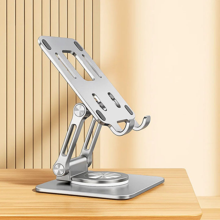 DeskEase | Justerbar Nettbrettstativ – Ergonomisk Komfort – Sammenleggbar Anti‑skli Design – Ideell for Arbeid, Studier, Reiser & Videokonferanser Luvikno