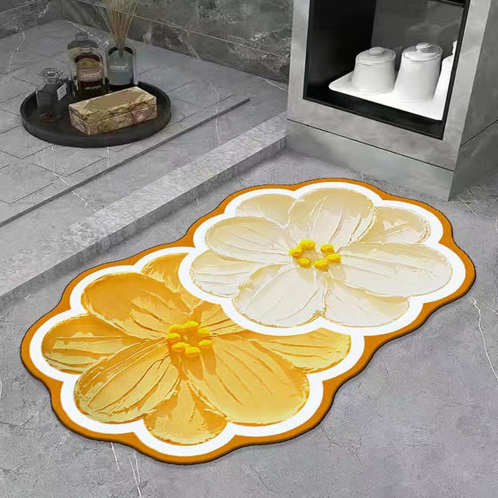 Blomstrete Baderomsgulvmatte | Luvikno