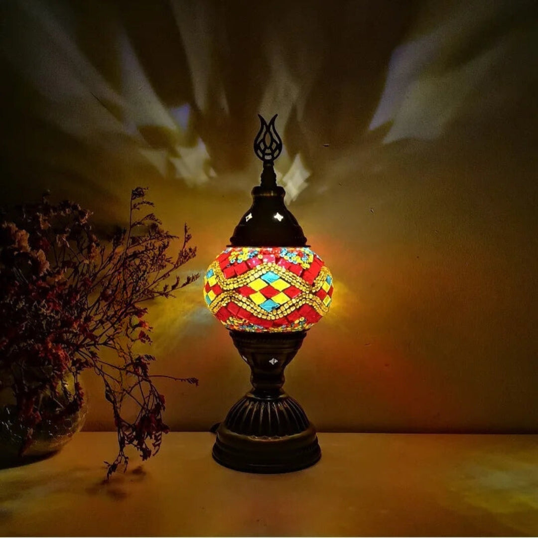 Mosaikk Fargerik Mønster Bordlampe Luvikno