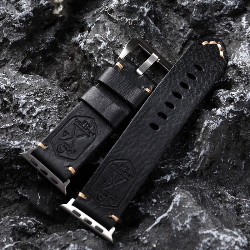 Luvikno | Håndlaget Vintage Skinn Apple Watch Band