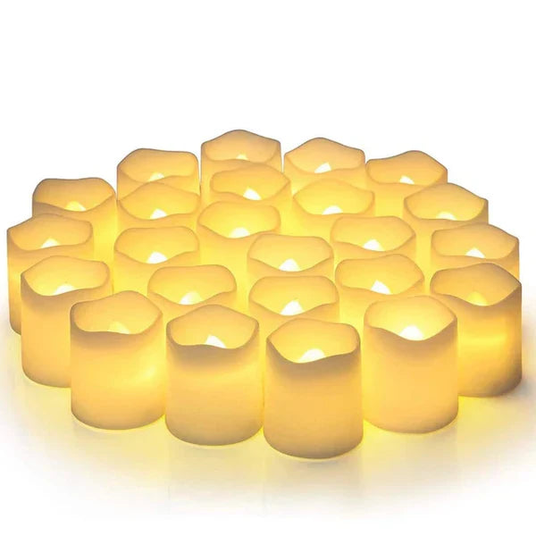 Sett med 24 LED Flameless lys - GlowFlicker | Luvikno