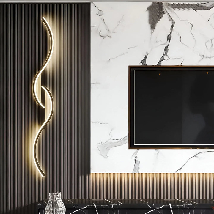 Moderne buet vegglampe for innendørs ambient belysning