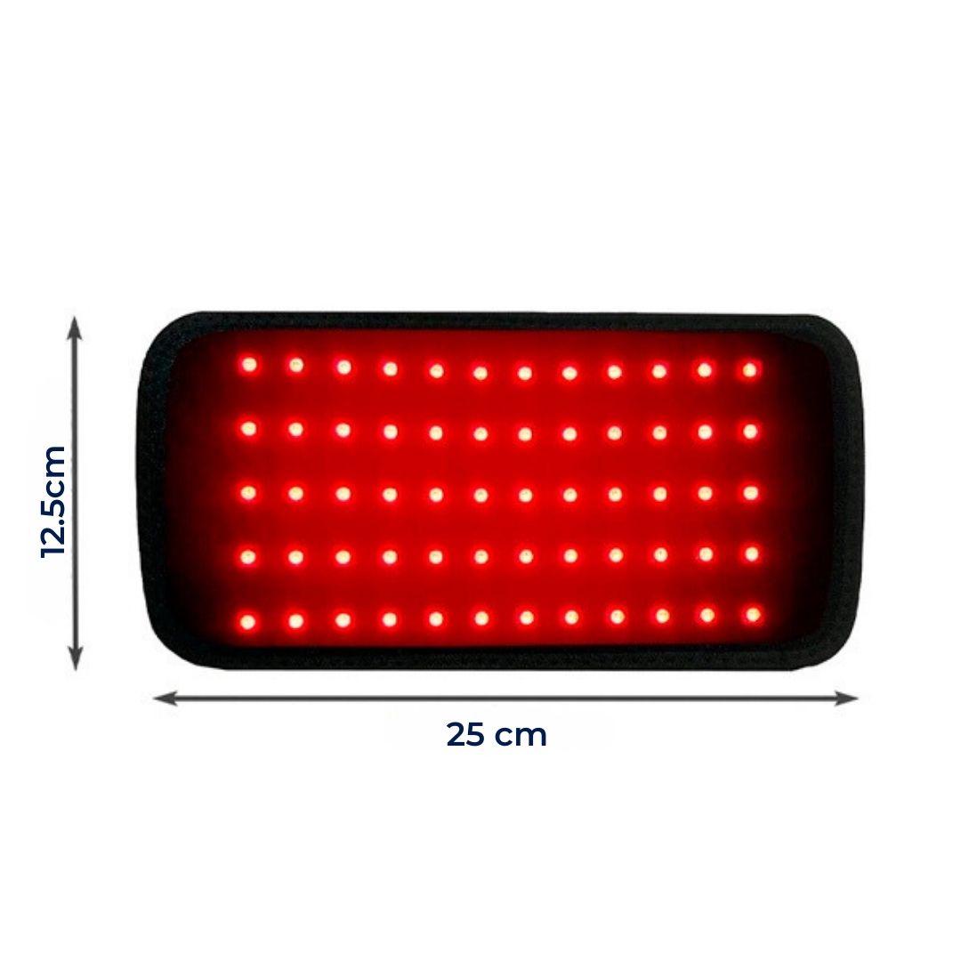 LumiRelief Rødt Lysterapi Belte | for Smertelindring - Betennelsesreduksjon - Muskelgjenoppretting - Rødt Lys for Hudfornyelse Luvikno