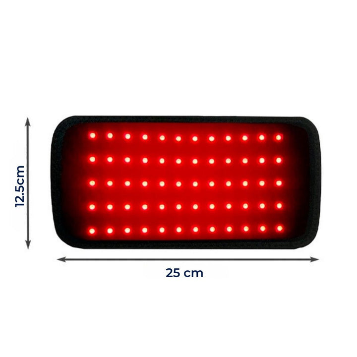 LumiRelief Rødt Lysterapi Belte | for Smertelindring - Betennelsesreduksjon - Muskelgjenoppretting - Rødt Lys for Hudfornyelse Luvikno