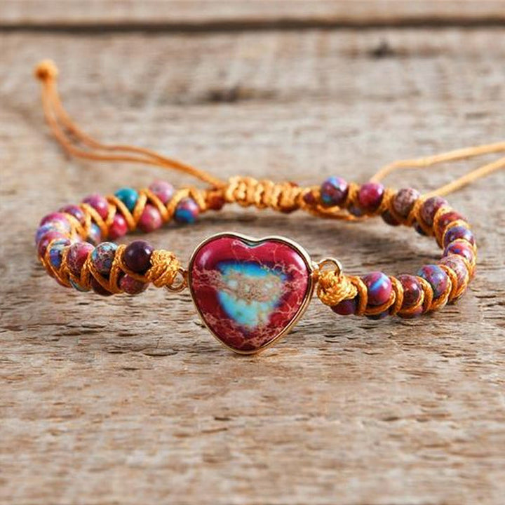 Luvikno | Passionate Heart-Jasper Armbånd