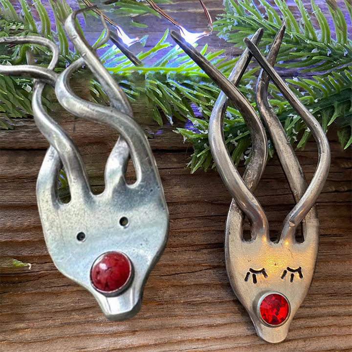 Morsom Gaffel Reinsdyr Ornament | Luvikno