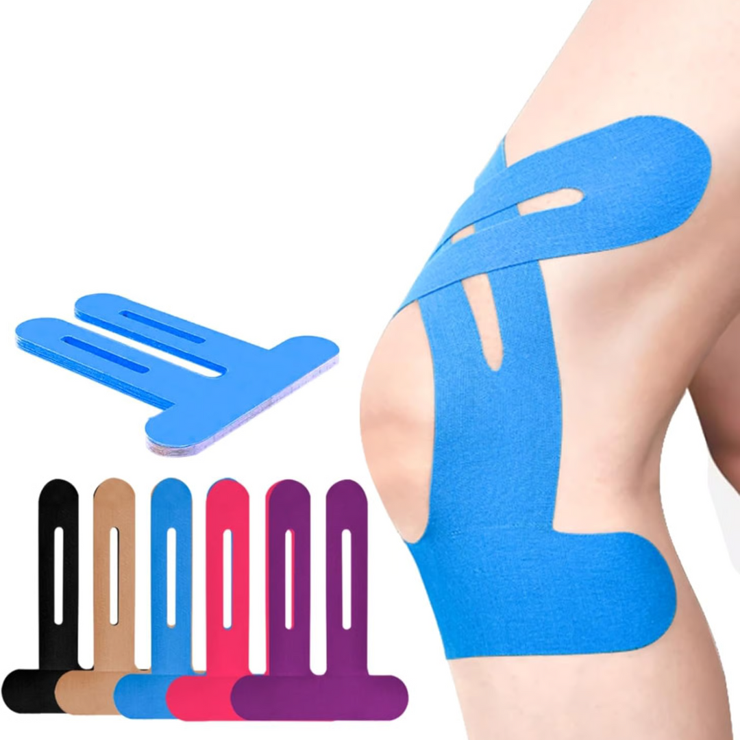 Knee Tape FlexiSupport – Prefabrikkert Kinesio-tape for direkte støtte | Luvikno