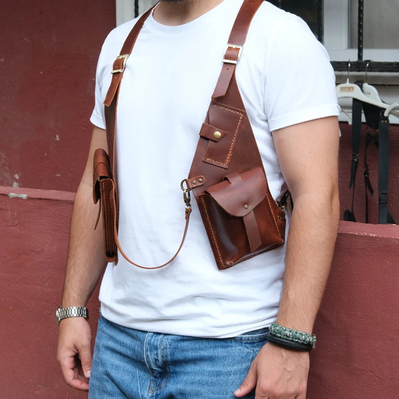 Medieval Steampunk skulderveske med retro stropp | Luvikno